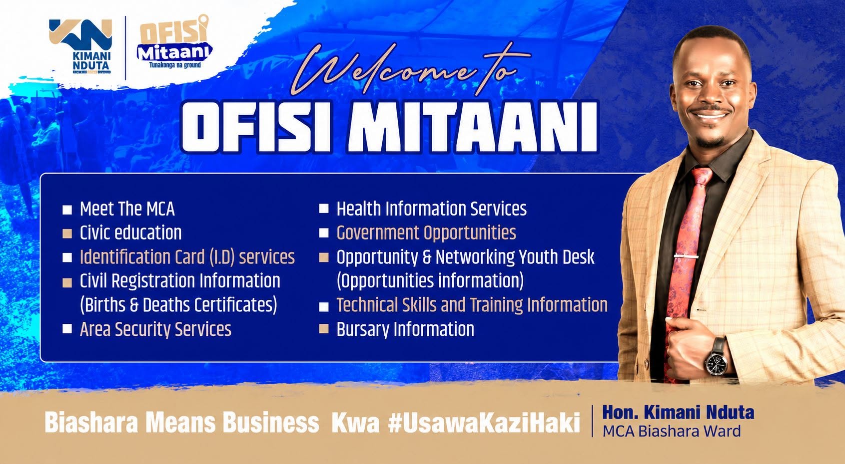Hon. Kimani Nduta cover photo